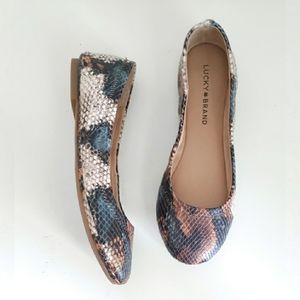 Lucky Brand Emmie Flat Snake Print